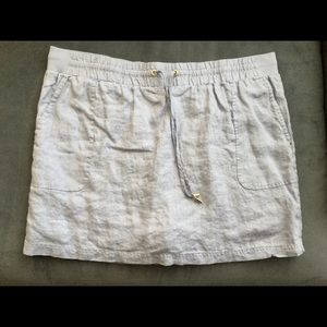 Ellen Tracy Co Chambray Linen Tennis Skort XL